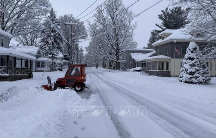 Tuyết phủ trắng xóa. (Ảnh: AP/TTXVN)