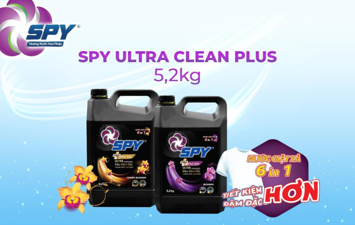 Nước giặt xả SPY 6in1 - giải pháp cho gia đình hiện đại.