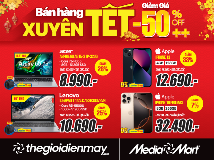 MediaMart khuyến mại xuyên Tết, giảm giá sốc đến 50% hàng nghìn mặt hàng - 5