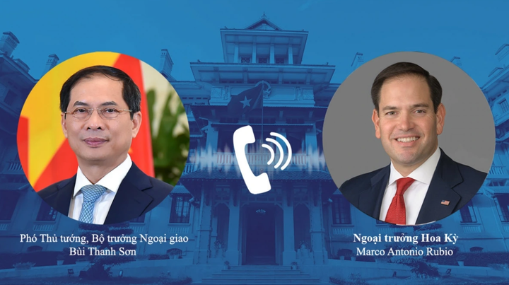 Phó Thủ tướng, Bộ trưởng Ngoại giao Bùi Thanh Sơn điện đàm với Ngoại trưởng Mỹ Marco Rubio.