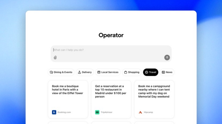 Giao diện công cụ Operator của OpenAI. (Ảnh: OpenAI)