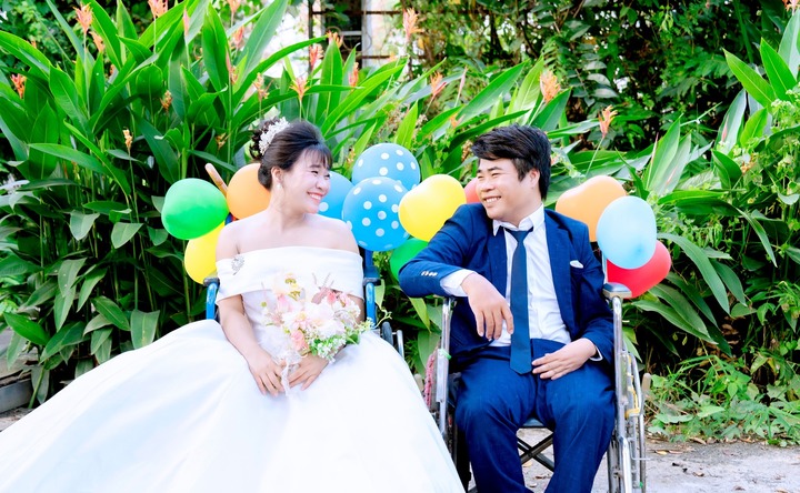 Ảnh cưới của anh chị Trần Thanh Lưu và Nguyễn Thị Thắm.