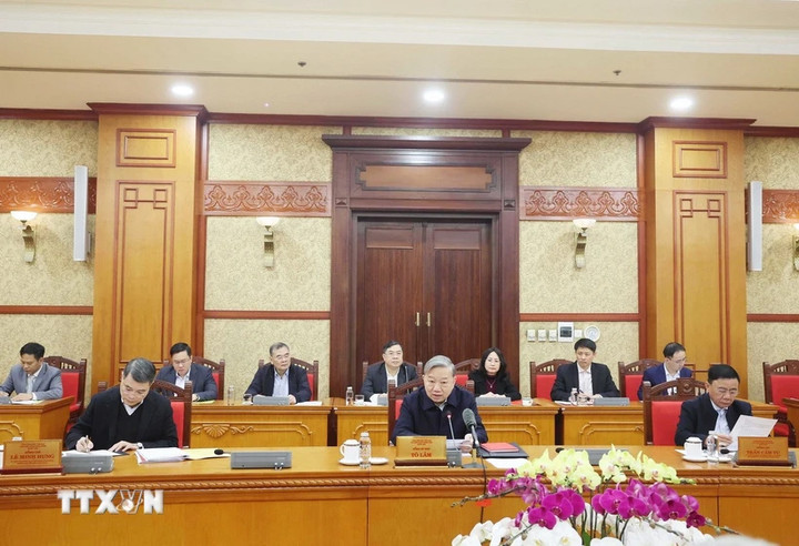 Tổng Bí thư Tô Lâm phát biểu.