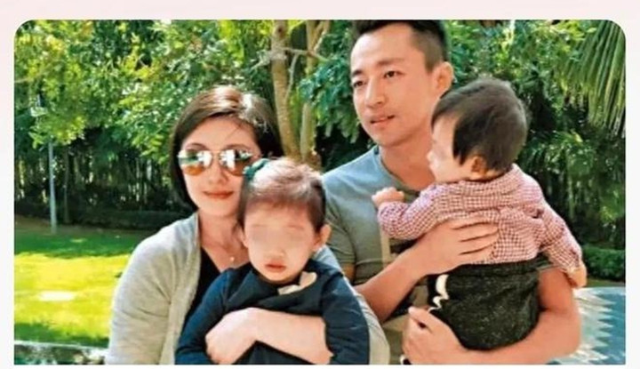 Từ Hy Viên cùng chồng cũ Uông Tiểu Phi và hai con.