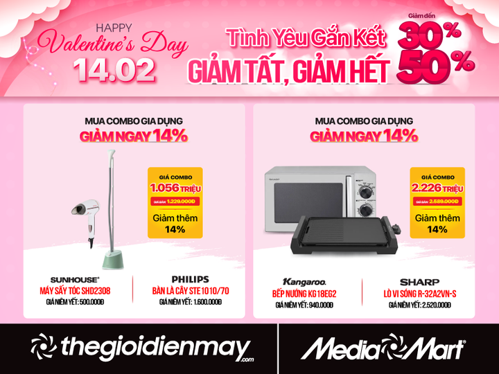 Valentine 14/2: Mediamart sale sập sàn combo quà tặng cho các cặp đôi - 3
