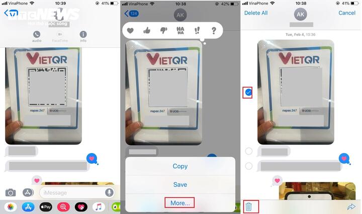 Cách xóa ảnh trong tin nhắn iMessage