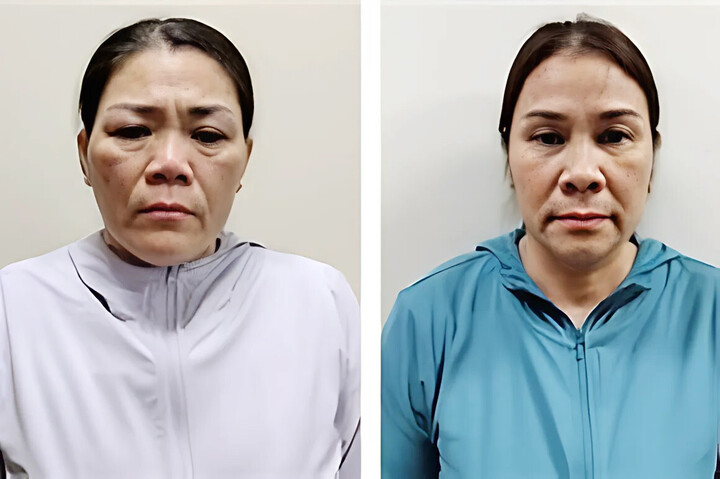 Hai bị can Nguyễn Thị Hóa (trái) và Nguyễn Thị Gái. (Ảnh: Bộ Công an)