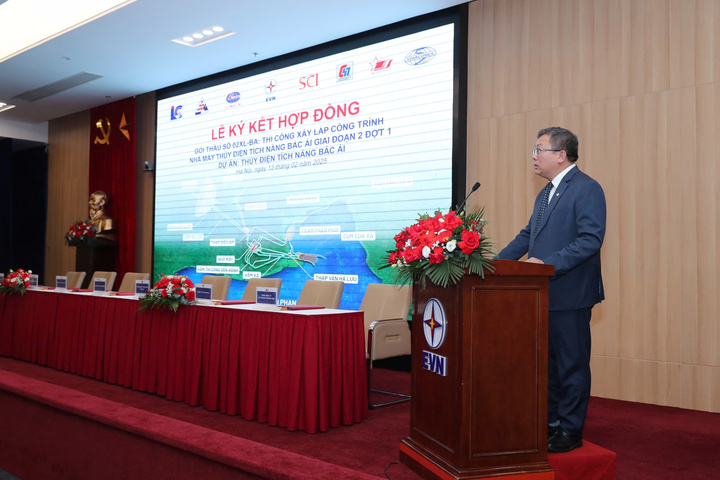 EVN ký hợp đồng gói thầu Nhà máy thủy điện Tích năng Bắc Ái - 2