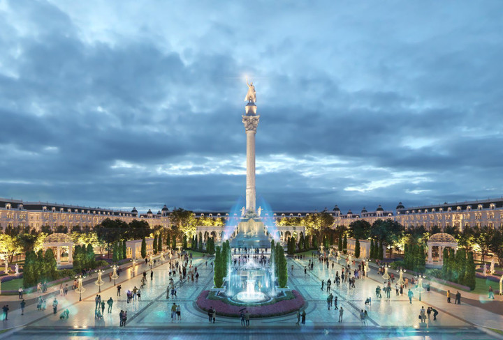 Không gian quảng trường trung tâm - nơi diễn ra các sự kiện với quy mô lớn.