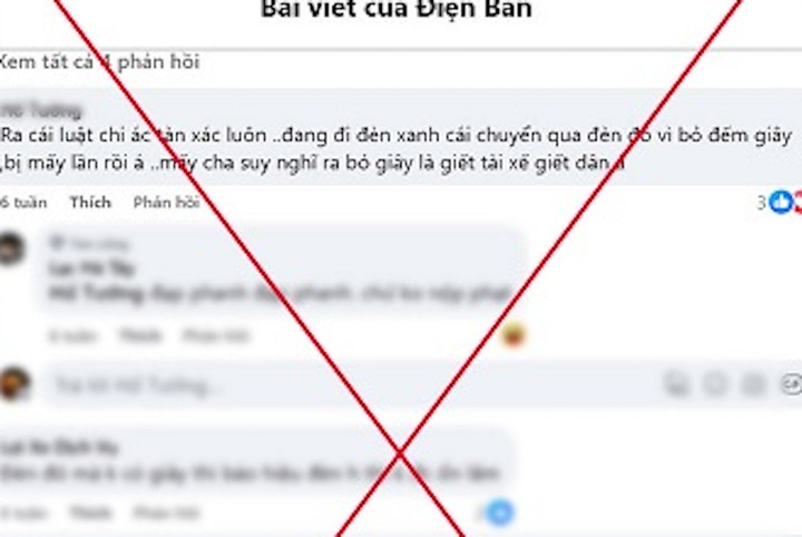Nội dung sai sự thật do N.H.S bình luận trên mạng xã hội Facebook. (Ảnh: CA Quảng Nam)