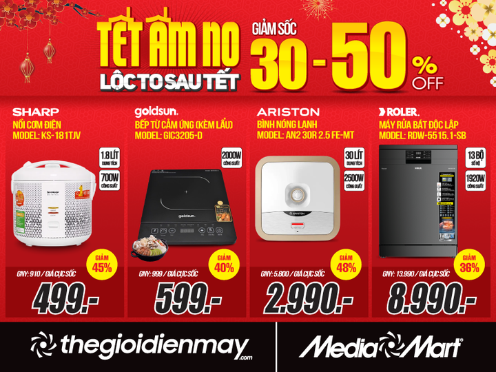 Tết ấm no - lộc to sau Tết: MediaMart giảm đến 50% hàng nghìn mặt hàng - 4