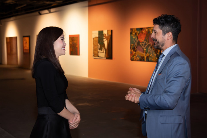 Ngài Guglielmo Caggiano - Tùy viên Thương Mại, Đại sứ quán Ý tại Việt Nam - tham dự lễ khai mạc triển lãm.