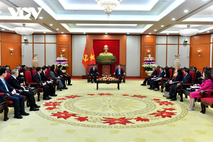 Quang cảnh buổi tiếp tại Trụ sở Trung ương Đảng.