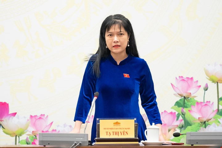 Đai biểu Tạ Thị Yên. (Ảnh: Media Quốc hội).