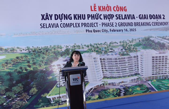 Bà Huỳnh Bích Ngọc - Phó Chủ tịch Thường trực, Tổng Giám đốc Tập đoàn TTC - khẳng định TTC sẽ cùng chung tay với những định hướng phát triển của lãnh đạo tỉnh nhà để đưa Phú Quốc phát triển xứng với tầm vóc vốn có.