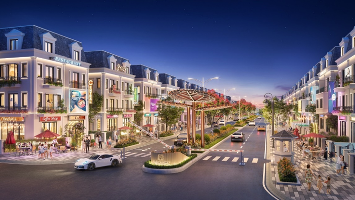 Một góc tuyến phố thương mại tại Solasta Mansion.