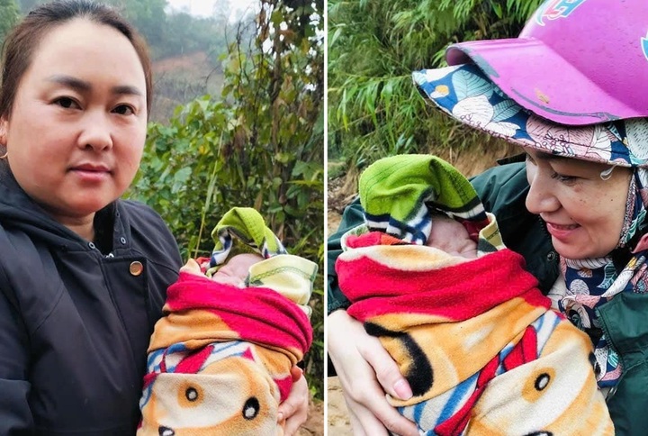 Các cô giáo đỡ đẻ thành công cho chị Mò. (Ảnh: NT)