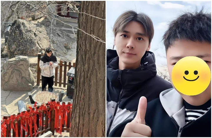 Lý Dịch Phong bị fan bắt gặp khi đi cúng Phật tổ tại Liêu Ninh.