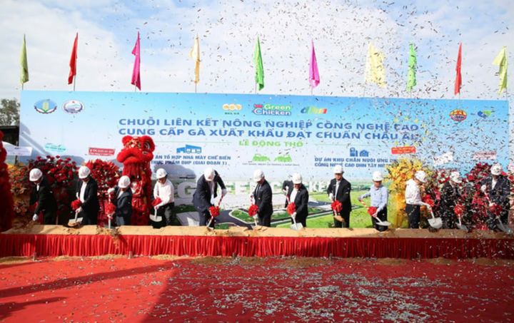 Lễ động thổ dự án Tổ hợp nhà máy chế biến thực phẩm DHP (giai đoạn 1) và hai dự án Khu chăn nuôi ứng dụng công nghệ cao DHN Tây Ninh.