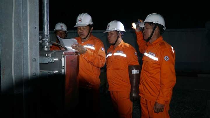 Công tác kiểm tra, nghiệm thu đóng điện kỹ thuật Trạm biến áp 110kV Thanh An, tỉnh Bình Dương.