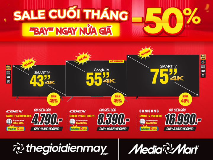 MediaMart sale cuối tháng - giảm giá sốc đến 50% nhiều sản phẩm - 2