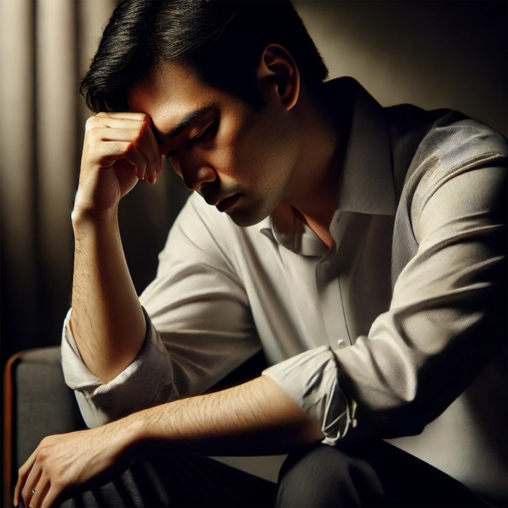 Ngoại tình, tôi cảm thấy có lỗi với bồ nhiều hơn với vợ. (Ảnh: AI)