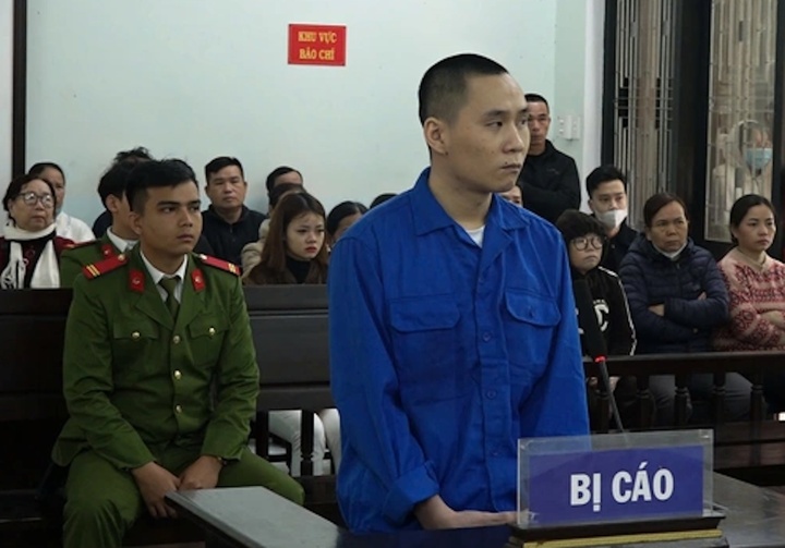 Đoàn Lê Quốc Phước tại phiên toà xét xử sơ thẩm. (Ảnh: Ngọc Sáng)