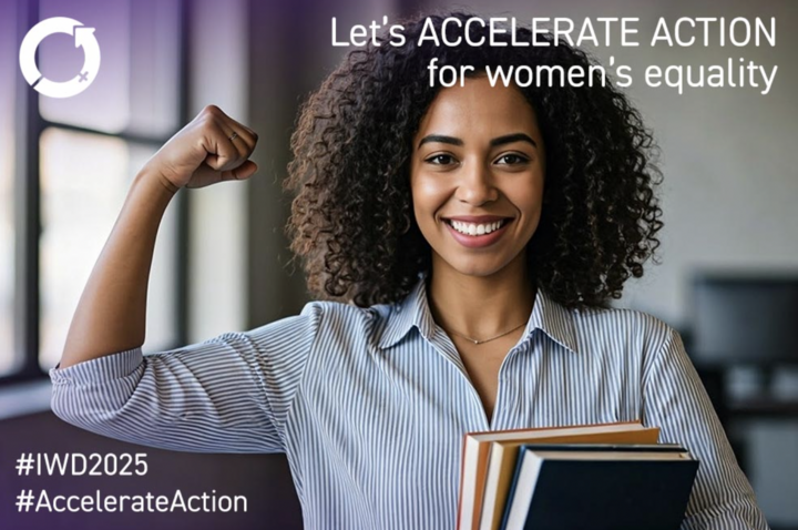 Chủ đề của Ngày Quốc tế Phụ nữ năm 2025 là "Tăng tốc hành động". (Ảnh: IWD)
