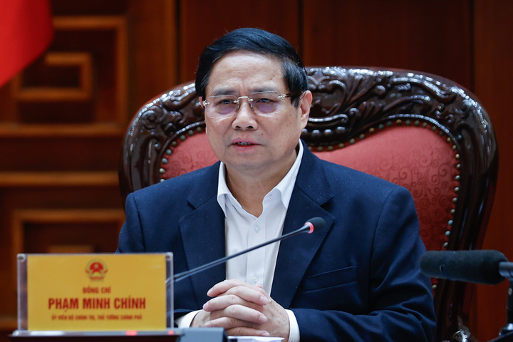 Bí thư Đảng ủy Chính phủ, Thủ tướng Phạm Minh Chính chủ trì Hội nghị của Ban Thường vụ Đảng ủy Chính phủ. (Ảnh: VGP/Nhật Bắc)