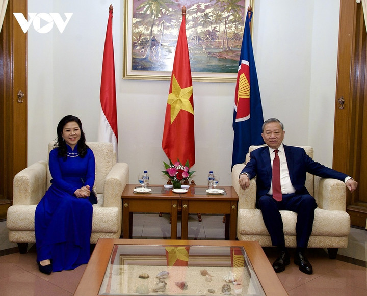 Tổng Bí thư Tô Lâm gặp Phái đoàn Việt Nam tại Asean.