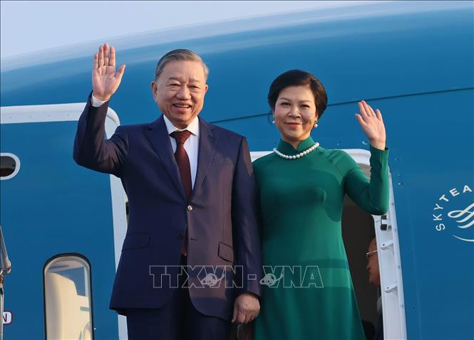 Tổng Bí thư Tô Lâm và Phu nhân. (Ảnh: TTXVN)