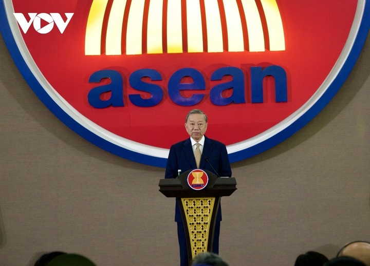 Tổng Bí thư Tô Lâm phát biểu tại Ban Thư ký ASEAN.