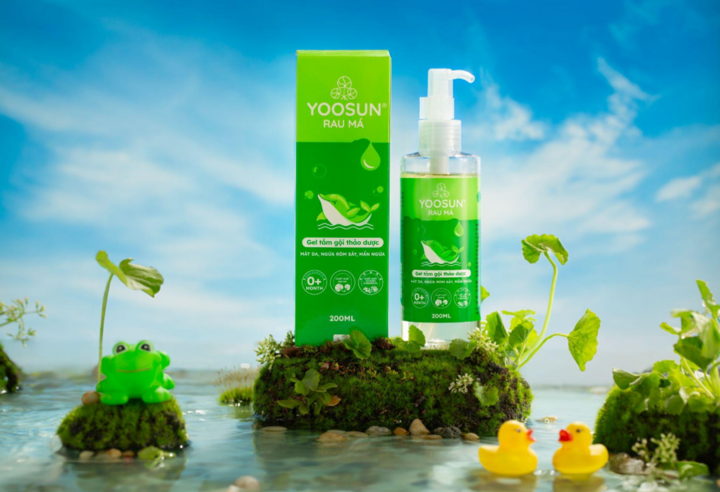 Gel tắm gội thảo dược Yoosun Rau má.