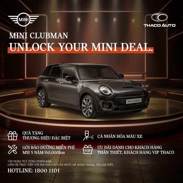 Khách hàng sở hữu MINI Clubman được hưởng nhiều gói ưu đãi, bảo dưỡng chính hãng từ MINI.