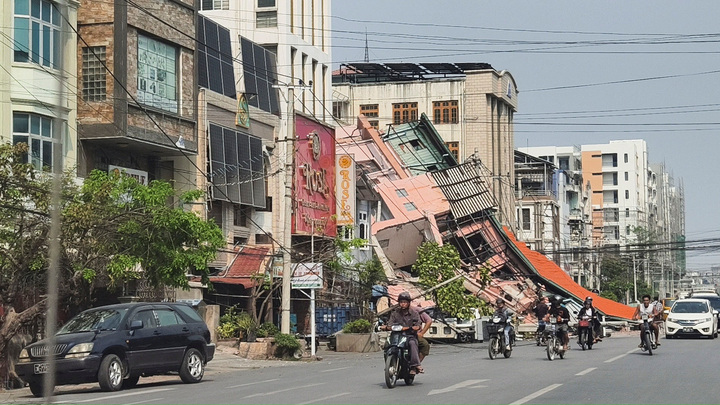 Thiệt hại động đất ở Myanmar. (Ảnh: Reuters)