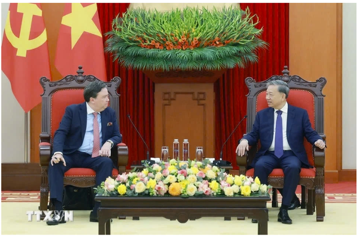 Tổng Bí thư Tô Lâm tiếp Đại sứ Hoa Kỳ Marc Knapper (Ảnh: TTXVN)