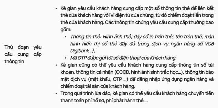 Cảnh báo thủ đoạn mạo danh nhân viên Vietcombank chào mời mở thẻ tín dụng - 2