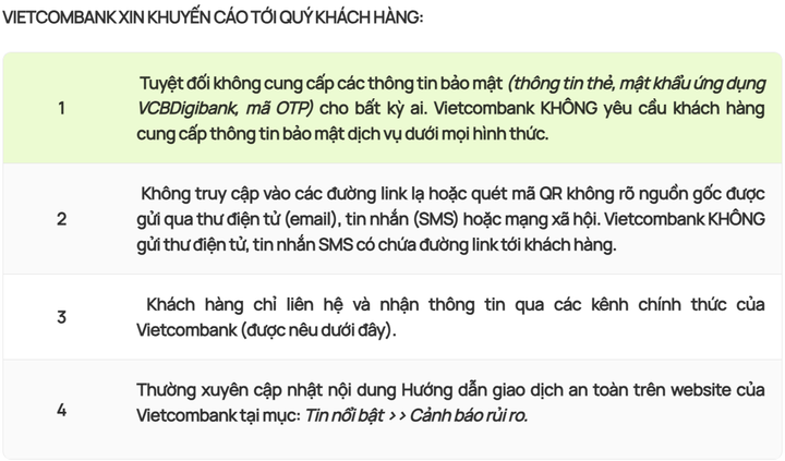 Cảnh báo thủ đoạn mạo danh nhân viên Vietcombank chào mời mở thẻ tín dụng - 3