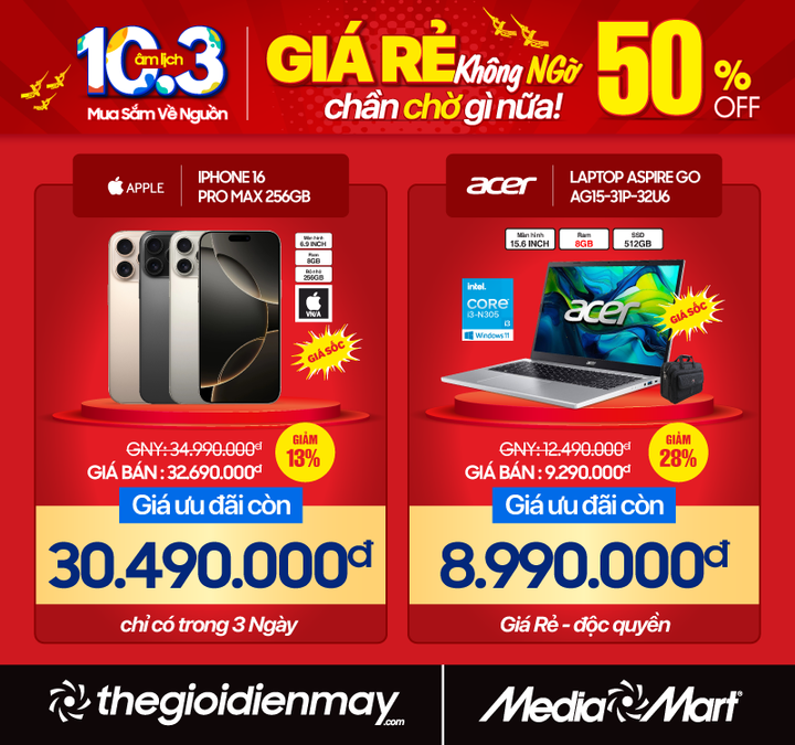 Mừng Giỗ Tổ - MediaMart sale sốc đến 50% hàng nghìn mặt hàng - 5