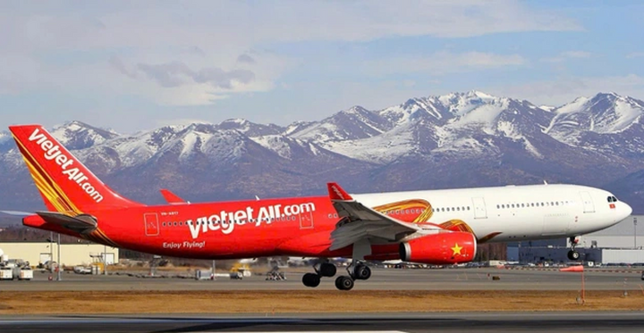 Máy bay của Vietjet hạ cánh tại Mỹ.
