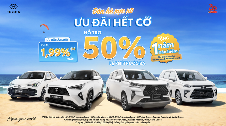 Hỗ trợ 50% thuế trước bạ, khách hàng lợi lớn khi mua xe Toyota trong tháng 4 - 1