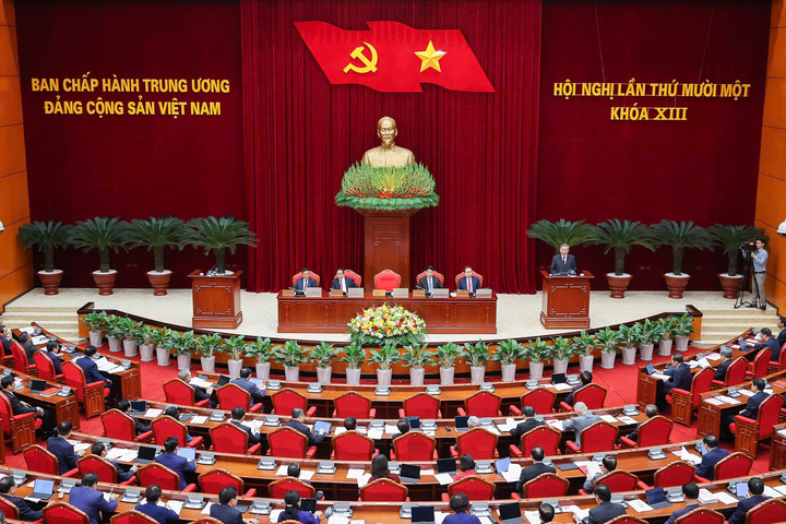 Hội nghị Ban Chấp hành Trung ương lần thứ 11 khóa XIII. (Ảnh: VGP)