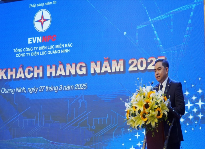 Đại diện khách hàng lớn - ông Nguyễn Văn Nhân - Tổng Giám đốc Công ty CP Đô thị Amata Hạ Long - phát biểu tại Hội nghị.
