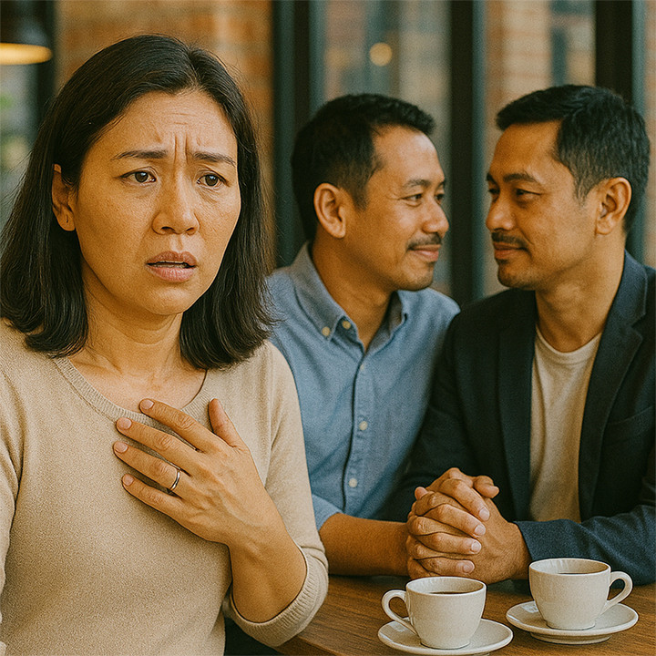 Tôi không ngờ kẻ thứ ba trong cuộc hôn nhân của mình lại là một người đàn ông. (Ảnh minh họa: AI)