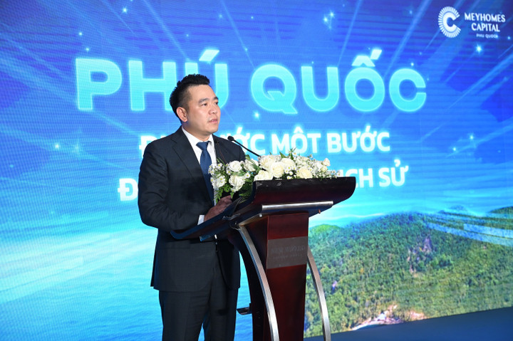 Ông Nguyễn Duy Chính - Tổng Giám đốc Tập đoàn Tân Á Đại Thành, đại diện chủ đầu tư - phát biểu tại sự kiện.