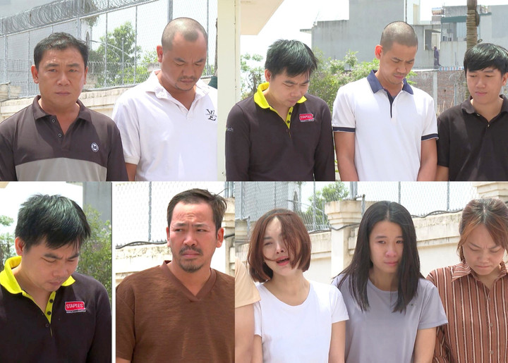 Các đối tượng bị bắt trong đường dây sản xuất thuốc giả. (Ảnh: CACC)