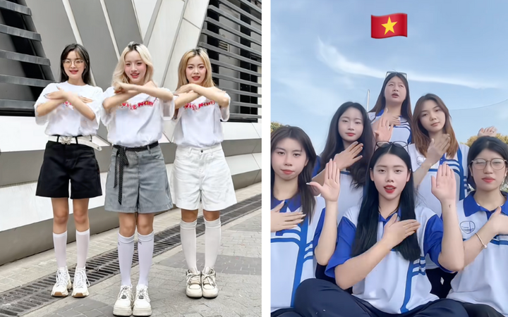 Nhóm bạn trẻ hào hứng lan tỏa trào lưu dịp 30/4. (Ảnh chụp màn hình)