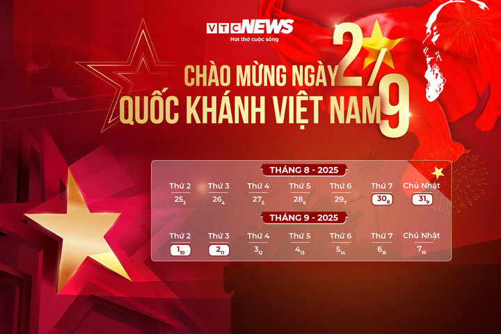Cán bộ, công chức, viên chức, người lao động được nghỉ 4 ngày dịp lễ Quốc khánh 2/9.