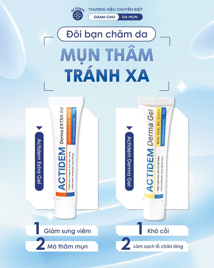 Dòng sản phẩm chăm sóc da mụn.