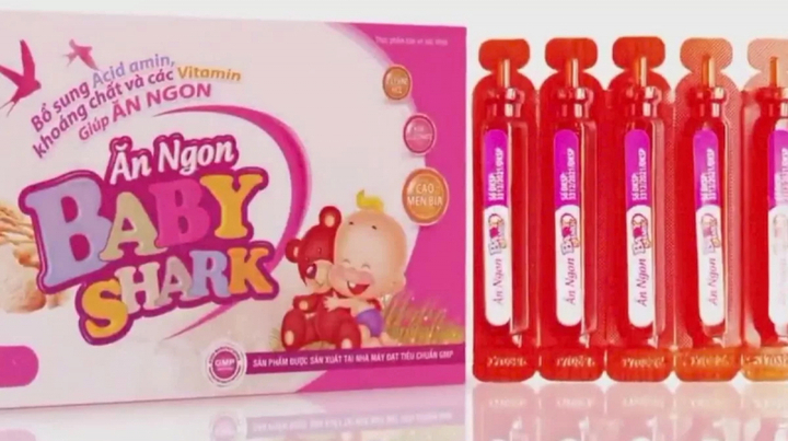 Sản phẩm BABY SHARK do Công ty TNHH công nghệ Herbitech làm giả. (Ảnh: Công an Nhân dân)